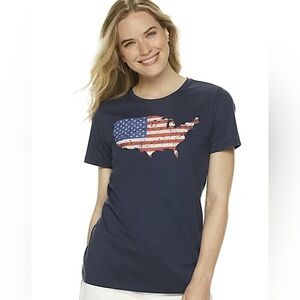 5xl  Sonoma Plus Tee usa flag blue xxxxxl  tshirt